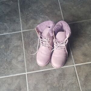 Streetwear Society Pink Combat winter Boots